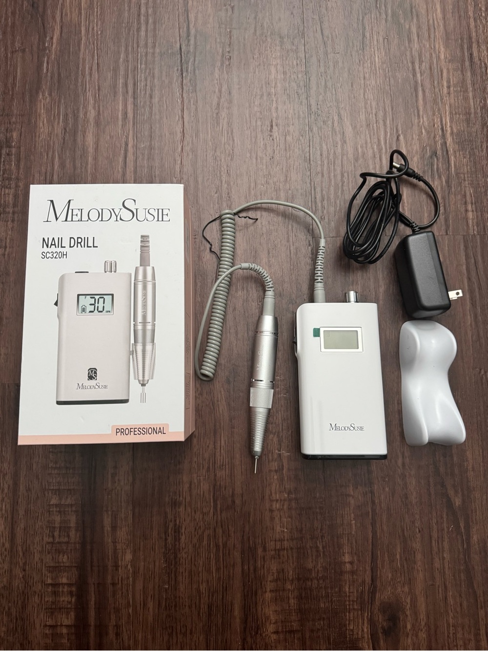 White Nail Drill Kit - Portable Professional Nail Drill